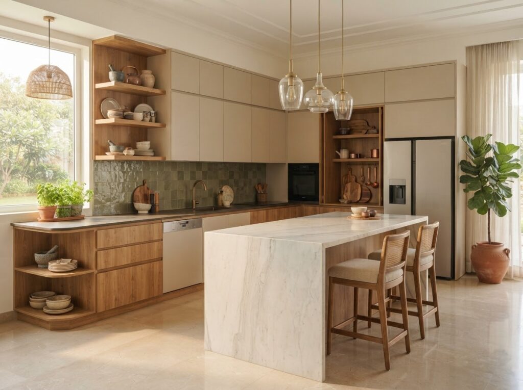 Modular Kitchen In Indian Home - OrgoWood Furniture