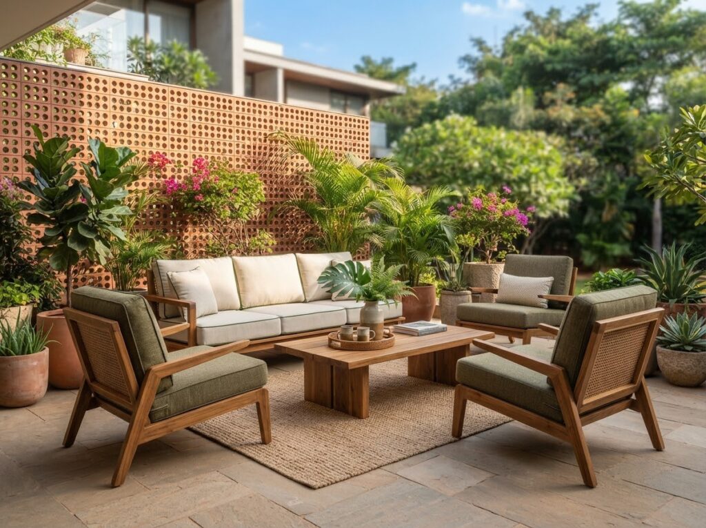 Outdoor Lounge Furniture Set On - OrgoWood Furniture